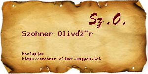 Szohner Olivér névjegykártya